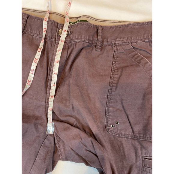 Eddie Bauer Mens Shorts Cargo Trunk Mid Rise 100% Cotton Outdoor Maroon Size 10 - Picture 5 of 9